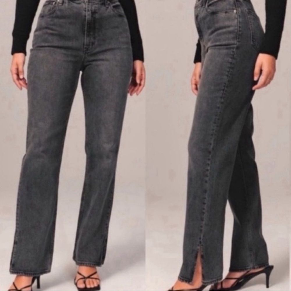 Abercrombie and fitch the 90s straight ultra high rise jeans